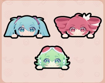 重音テト UTAU 3インチステッカー - Etsy 日本