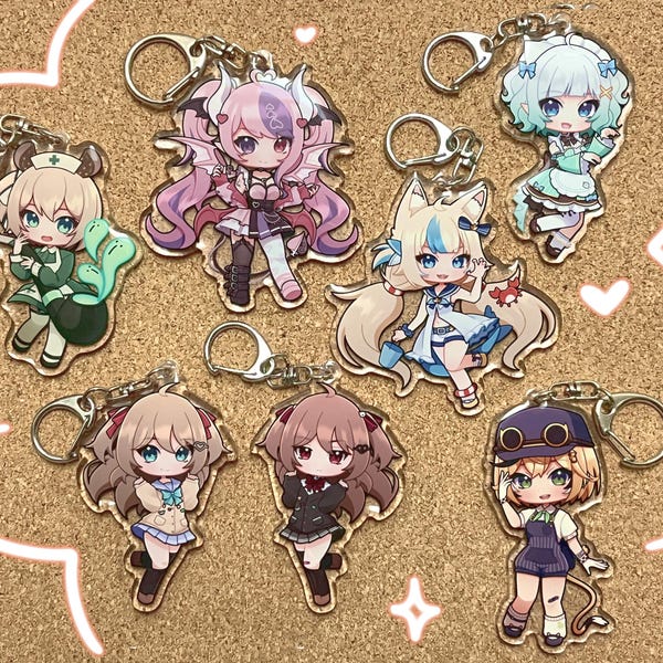 Indie VTuber Keychains | 3-inch Acrylic Charms
