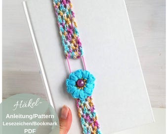 Crochet pattern bookmark | Crochet pattern book mark | PDF | German | English