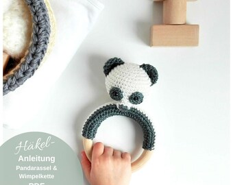 Corrente de chocalho e flâmula de panda com padrão de crochê | PDF | Alemão