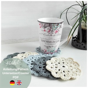 Häkelanleitung Untersetzer | Crochet pattern coaster | PDF | Deutsch | English
