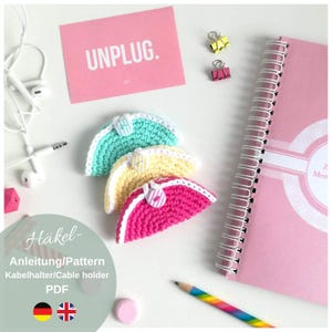 Crochet pattern cable holder | Crochet pattern cable holder | PDF | German | English