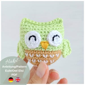 Häkelanleitung Eule Elsi | Crochet pattern owl | PDF | Deutsch | English - Amigurumi