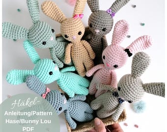 Crochet pattern Bunny Lou | Crochet pattern bunny | PDF | German | English - Amigurumi