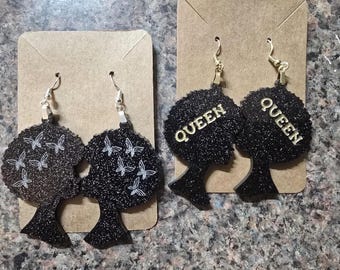 Afro Woman Earrings