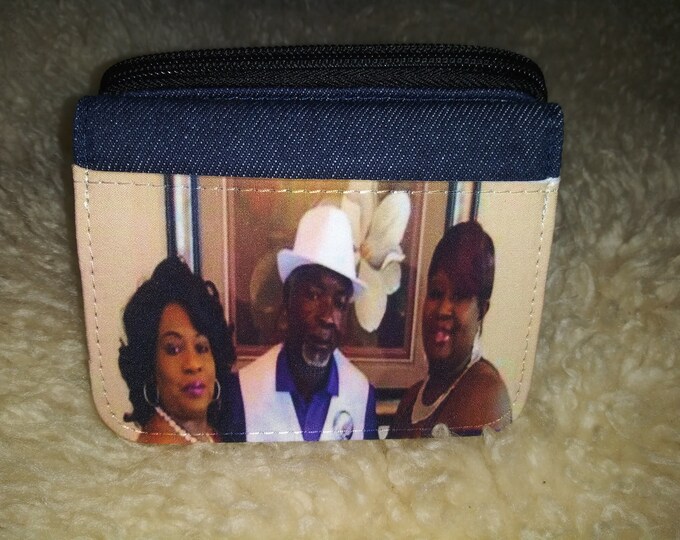 Denim Wallet w/ Photo Print