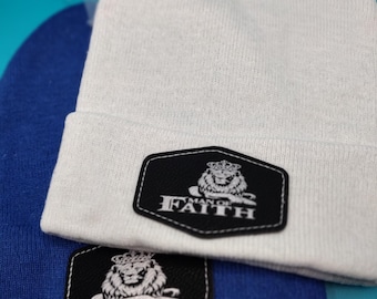 Knit Hat ~ Cuffed Beanie Skull Cap/Laser Patch