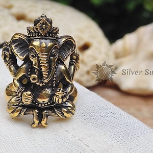 Brass Ganesha Ring  Jewelry Design Includes branded packaging Silver Sun Style Handmade From Bali