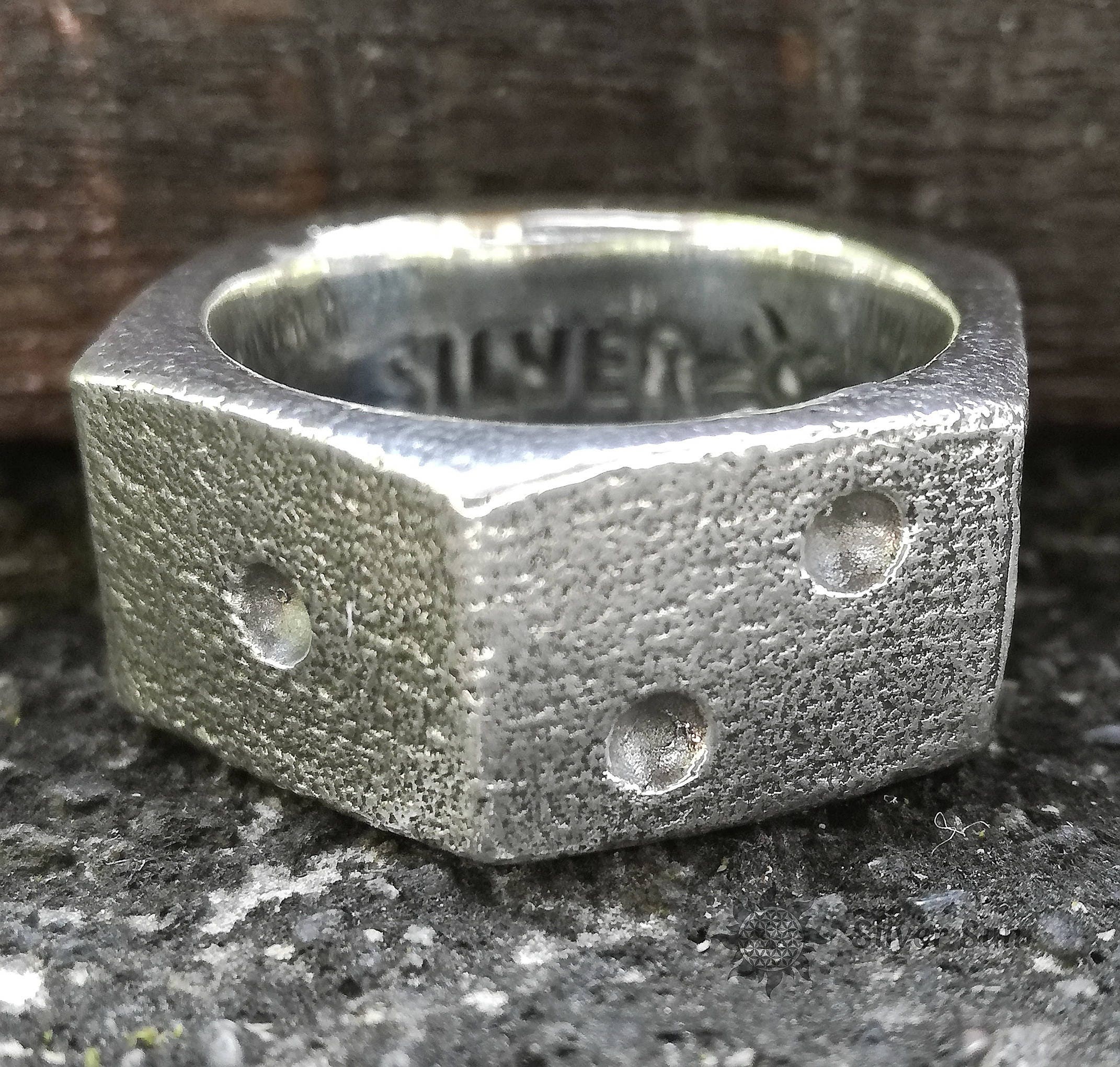 オールドテクノスタイルナットリングDOMINOスターリングシルバー