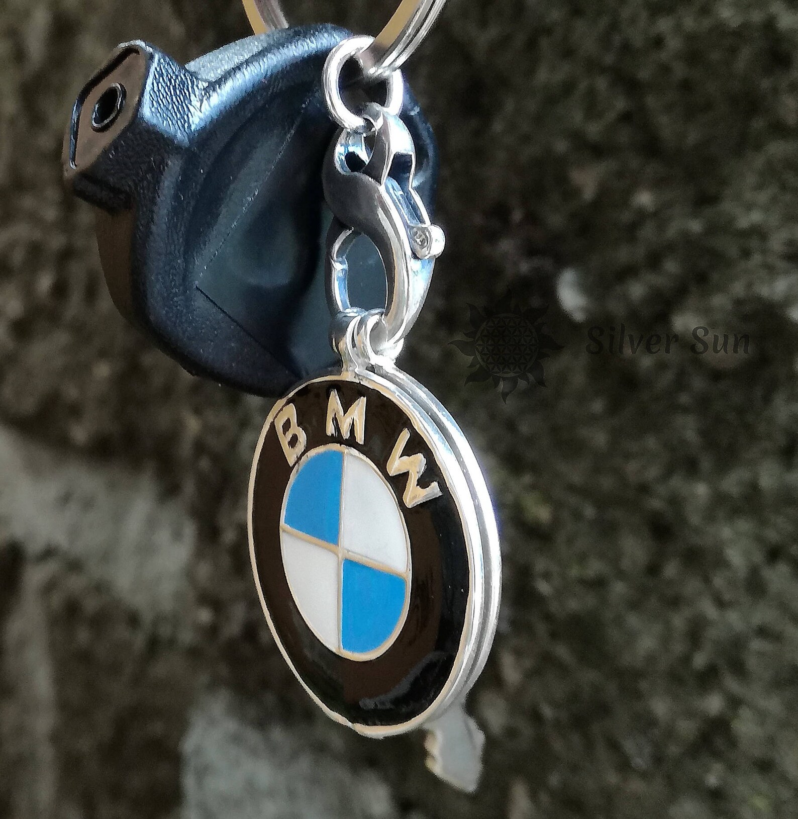Keychain BMW With Secret It Opens Sterling Silver Enamel Steel Etsy