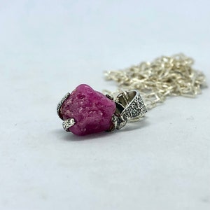 New ANCIENT WORLD PENDANT! Pendant - Sterling Silver. Stone - Ruby! Jewelry Handmade From Bali by Silver Sun