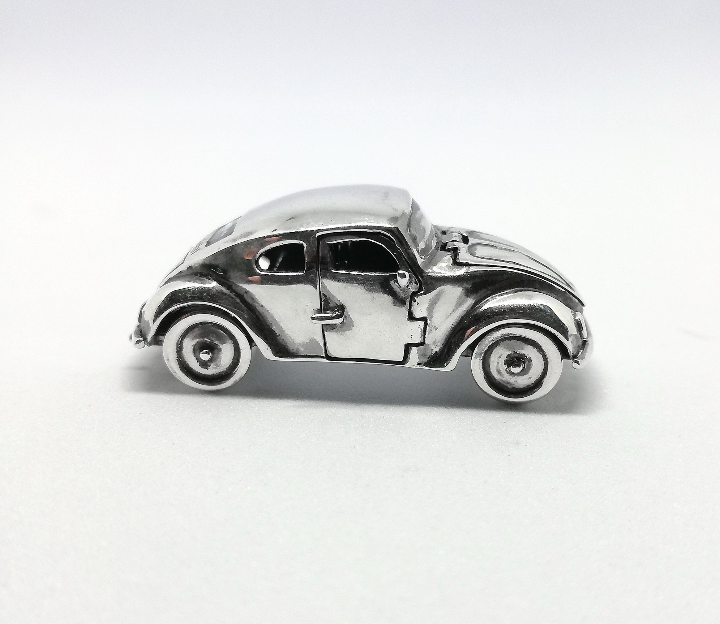 tanker Andere plaatsen werkelijk VW Beetle Car Model 1938-2003 Sterling Silver Miniature - Etsy