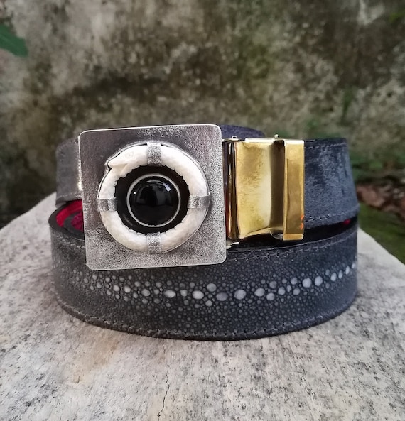 Bone unique textured belt Men main image 3