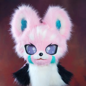 75% off mini partial fursuit kemono head cosplay accessories furry mask cat fox  nekoplay  ready to ship