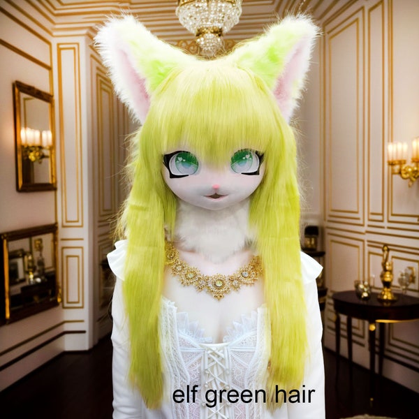 Kigurumi fursuit head Head,Cosplay kiger cat mask ,furry cat mask,furry fursuit head,furry mask,Long hair fursuit head kig fursuit furry art