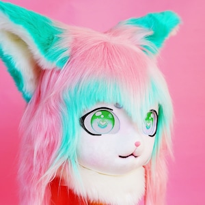 Harig Fursona-masker ，Aangepast Hamtter FurSuit-hoofd, harige conventie, fursuit vrijdag, kawaiikostuummasker voor volwassen tiener, cosplaymasker,
