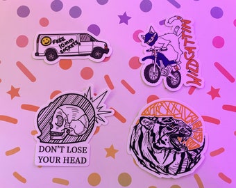 Moto-themed Vinyl Stickers