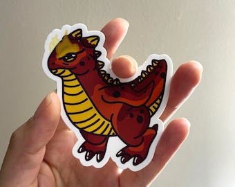 ESO Hot Pepper Bantam Guar Inspired Fire Dino Chicken Vinyl Sticker