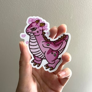 ESO Original Design Spring Sakura Cherry Blossom Bantam Guar Inspiriert Pink Floral Dino Huhn Vinyl Aufkleber