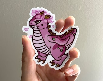 Cherry Blossom Bantam Guar Sticker - ESO Dino Chicken Vinyl Decal