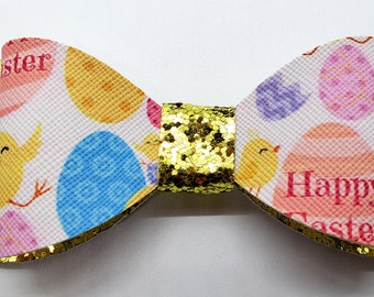 2 Layer Gold Easter Hair Bow
