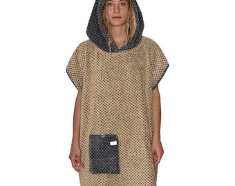 Poncho de baño Poncho de surf con estampado de felpa Hecho en Alemania - cómodo y suave - varios tamaños para un ajuste perfecto | albornoz lou-i
