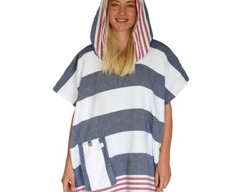 Poncho de baño colorido poncho de surf Hecho en Alemania - Cómodo y suave - Varios tamaños para un ajuste perfecto | Albornoz Lou-i