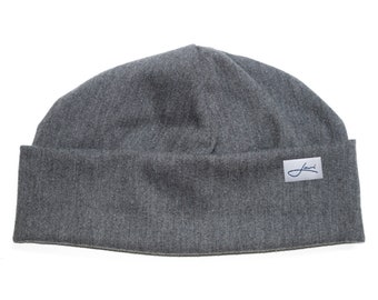 Beanie grey Made in Germany - Finest cotton beanie - Unisex hat - Perfect fit