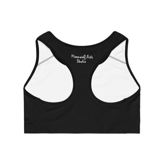 Witchy Wolf Cauldron Sports Bra, Magic Workout Bra, Occult