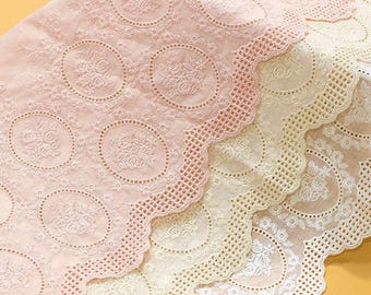 Scalloped Cotton Venice Lace Trim: Elegant Sewing & Craft Décor, 10 1/4 inches wide priced by the yard