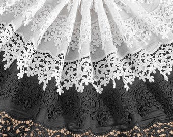 Scalloped Edge Cotton Lace Trim: Elegant Sewing & Craft Décor, 9 1/2 inches wide priced by the yard