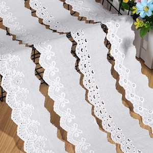 Scalloped Edge Cotton Lace Trim: Elegant Sewing & Crafting, 2 1/4 inches wide priced by the yard
