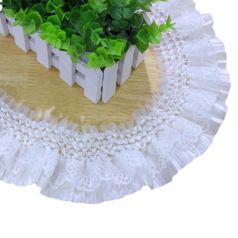 White Ruffle Tutu Trim: 3 Inch Elastic Lace for Sewing & Crafting - Etsy