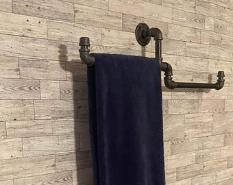 Double towel bar industrial pipe
