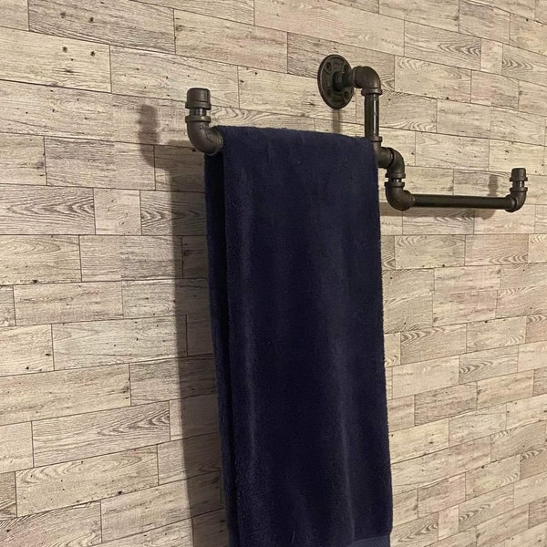 Double towel bar industrial pipe