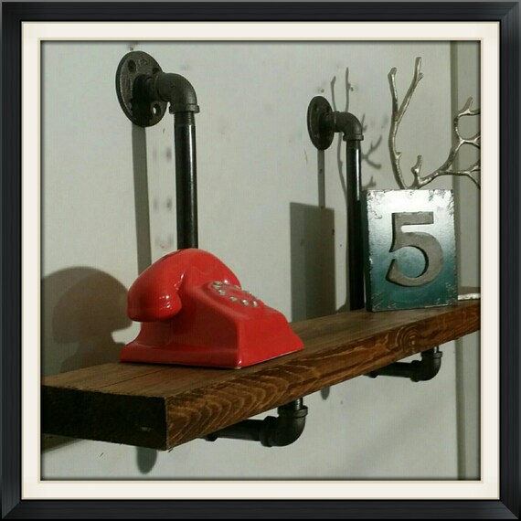Floating Shelf Pipe Shelves 8 Inch Deep Image 0