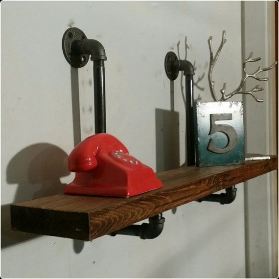 Floating Shelf Pipe Shelf10 Inch Deep Shelves Industrial Etsy