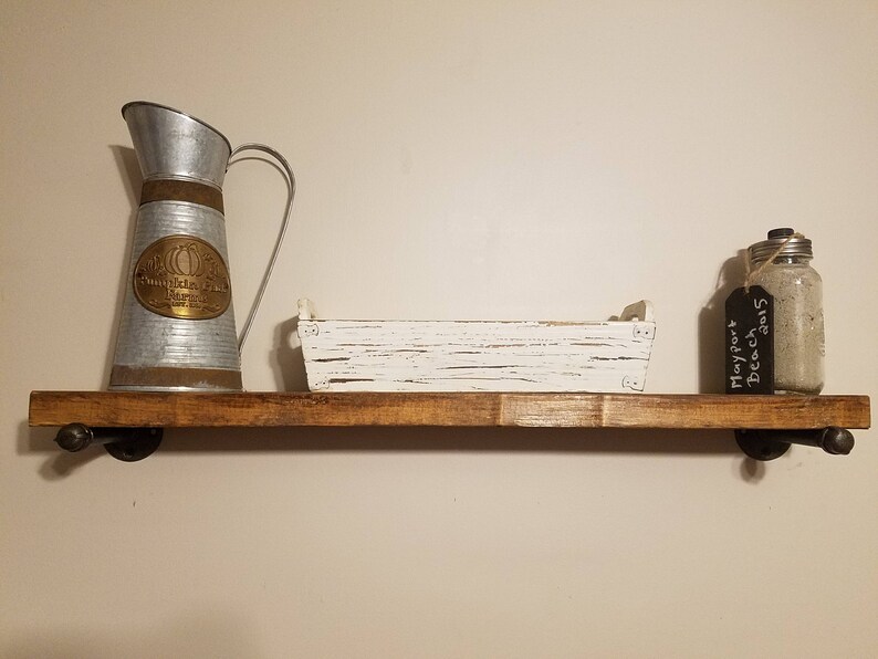 Floating Shelf Pipe 10 Inch Deep Industrial Shelves - 24 Inch Deep Wall Shelf Floating Shelf Pipe 10 Inch Deep Industrial Shelves - 24 Inch Deep Wall Shelf