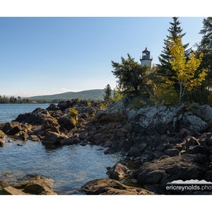 Eagle Harbor Light Fall Colors | Landscape Photography | Lake Superior | Michigan Photography | Upper Peninsula | Rocky Coastline |