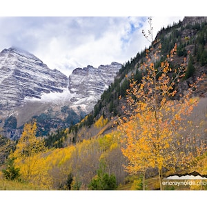 North Maroon Peak - First Snow & Fall Colors | Maroon Bells | Colorado | Photography | Prints | Aspen CO | West Elk Mountains