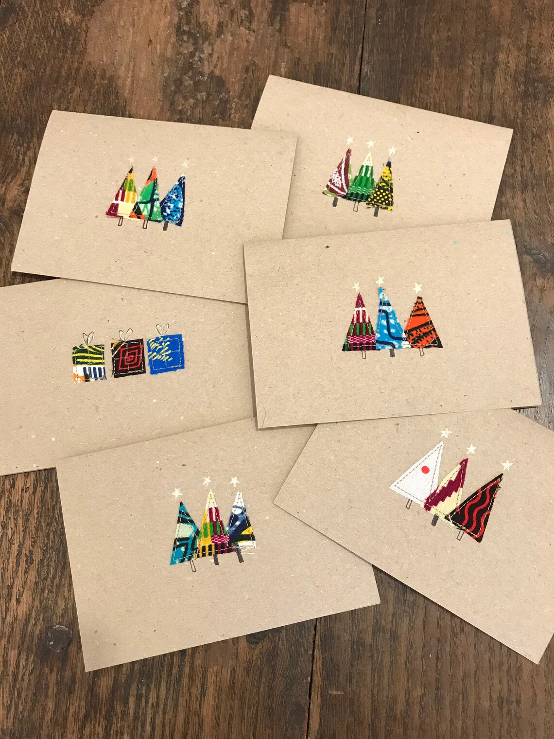 Homemade Christmas card standard size individual or pack of | Etsy
