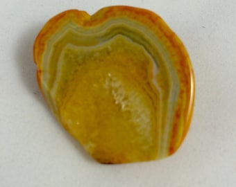 Orange Agate Brooch