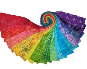Batik Jelly Roll 100% Cotton Fabric Quilter 40pcs x 110cm x 6.35cm Festivale