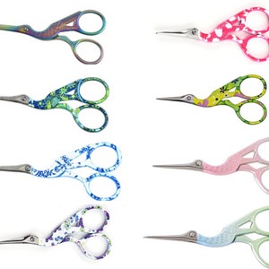 Coloured Bird Scissors for Embroidery Needlecraft Nail Art Sewing 10+ Patterns