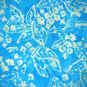 Handgefärbt Batik Stoff Halb Meter oder Long / Fat Quarter 100% Baumwolle Quilting Stoff Hell Blau
