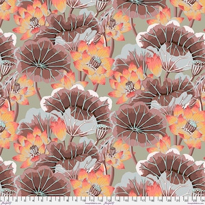 Lake Blossoms Antique  Kaffe Fassett Collective Designer Cotton Fat Quarter or Half Meter