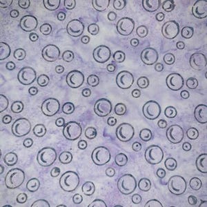 Hand Dyed Batik By The Half Metre  Fat / Long  Quarter 100% Cotton Quilting Fabric Mauve Bubbles