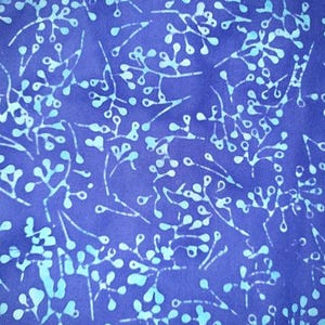 Hand gefärbt Batik Meterware oder Long / Fat Quarter 100% Baumwolle Quilting Stoff Two Blues