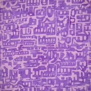 Hand Dyed Batik By The Half Metre  / Fat Quarter 100% Cotton Quilting Fabric Purple Motherboard