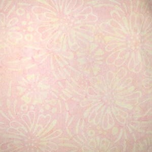 May include: A pink floral pattern with a light yellow overlay. The design features large, stylized flowers with multiple petals and smaller, circular accents. The background is a soft pink, creating a delicate and feminine aesthetic.